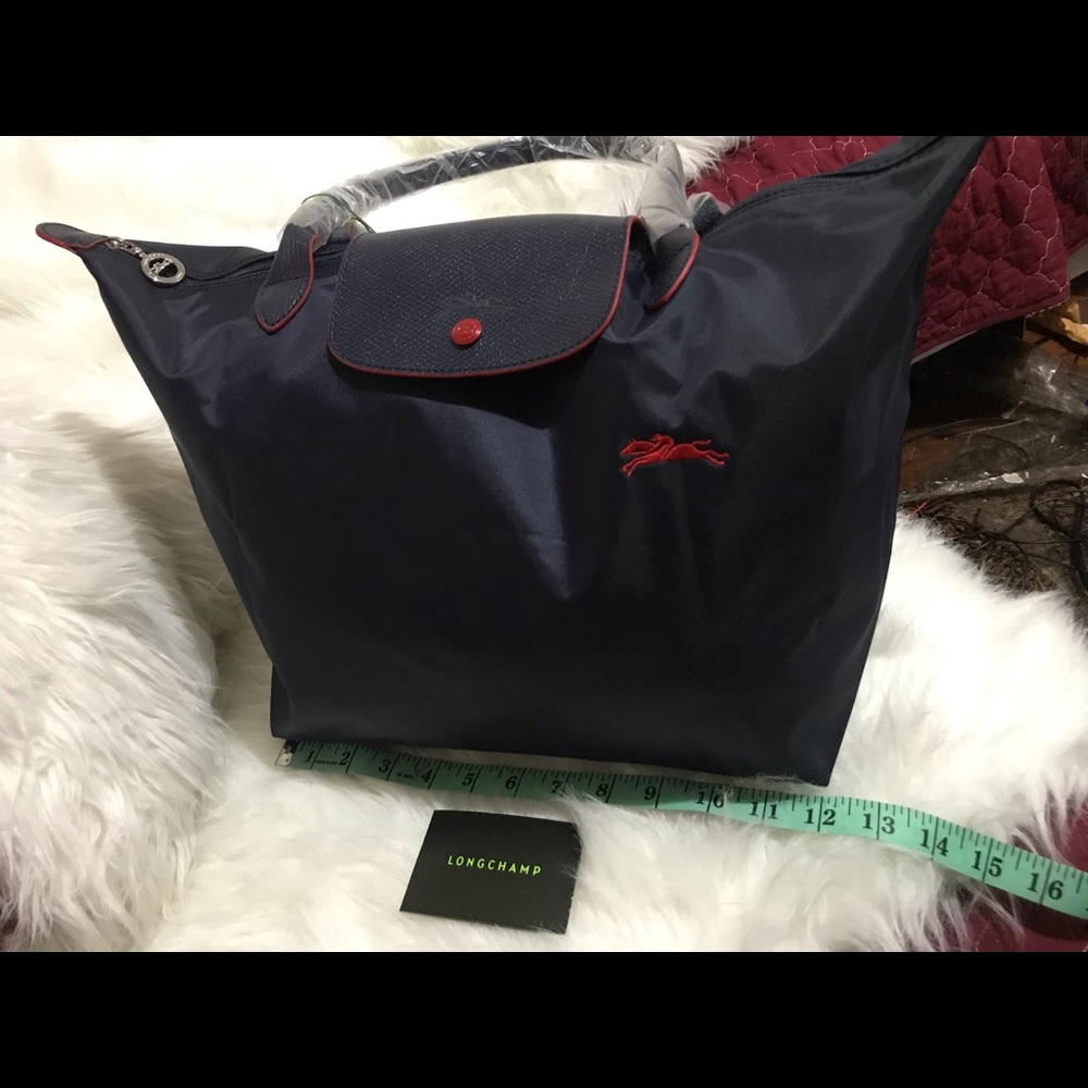 NWT.  Longchamp Le Pliage CLUB NAVY BLUE LRG